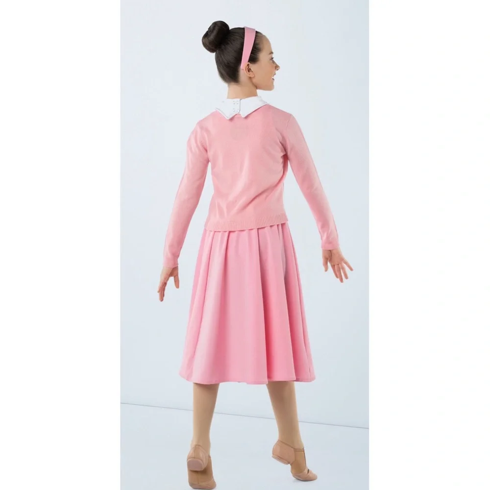Weissman | Summer Nights Grease Inspired Pink and White Theater Costume Set, MC